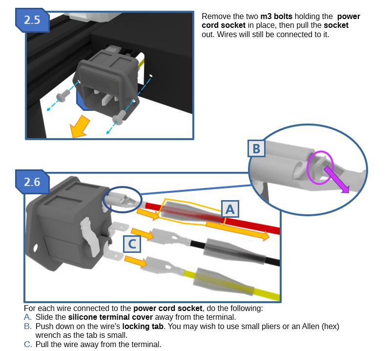 Graphics can convey how to complete the step without relying on the text.