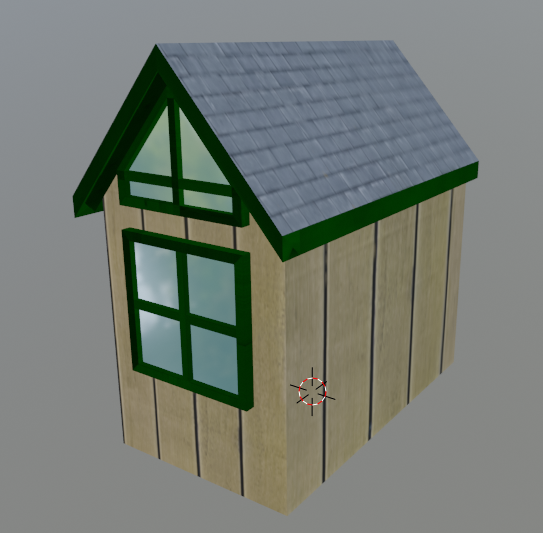 The model of a roof dormer created for this tutorial